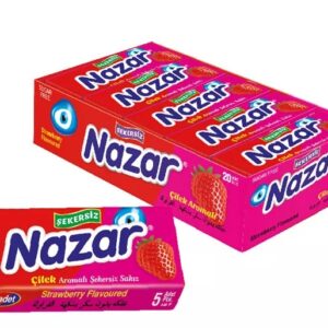 Saadet Nazar Beşli Sakız Çilekli - 20 Adet