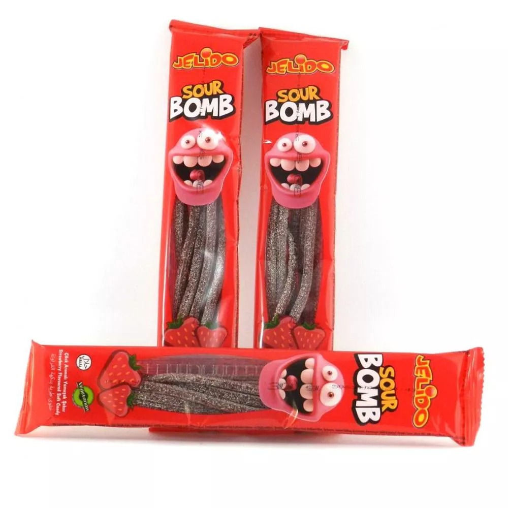 Kervan Jelido Sour Bomb Çilekli - 24 Adet