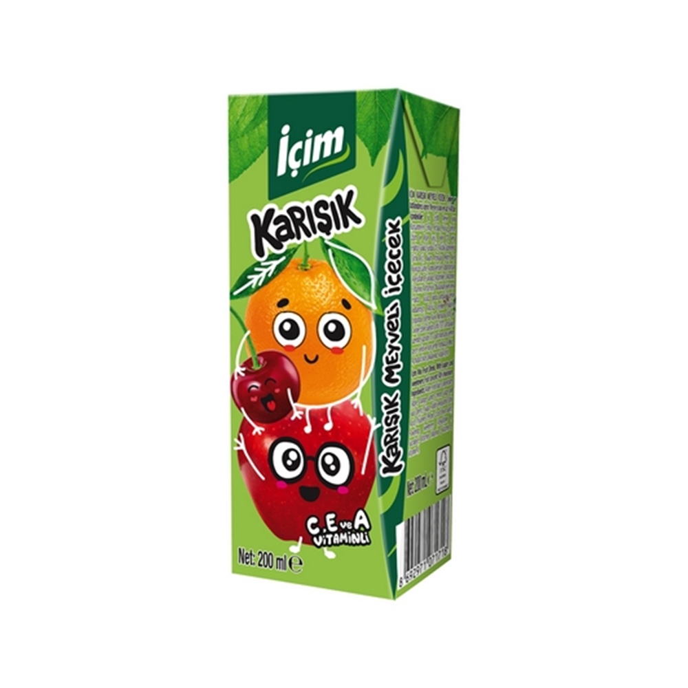 İçim Karışık Meyve Suyu 200 ML - 27 Adet