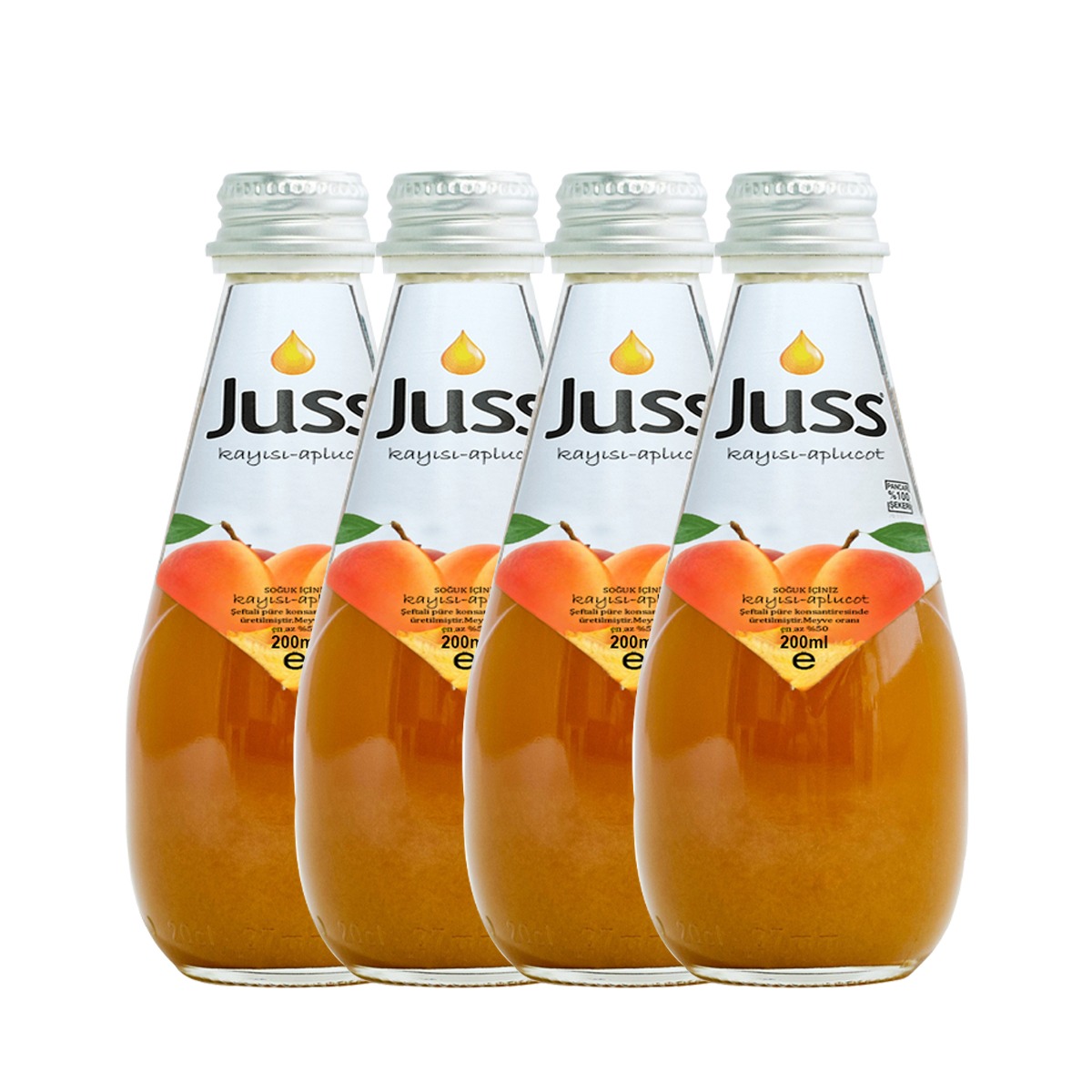 Juss Cam Meyve Suyu Kayısı 200 ML- 24 Adet