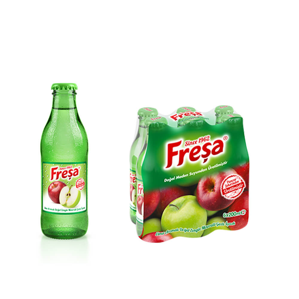 Freşa Meyveli Soda Elmalı 200 ML – 24 Adet